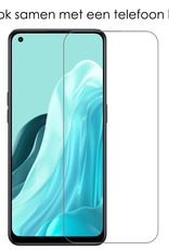 NoXx Hoes Geschikt voor OPPO Reno 7 Hoesje Siliconen Cover Shock Proof Back Case Shockproof Hoes Met Screenprotector - Transparant