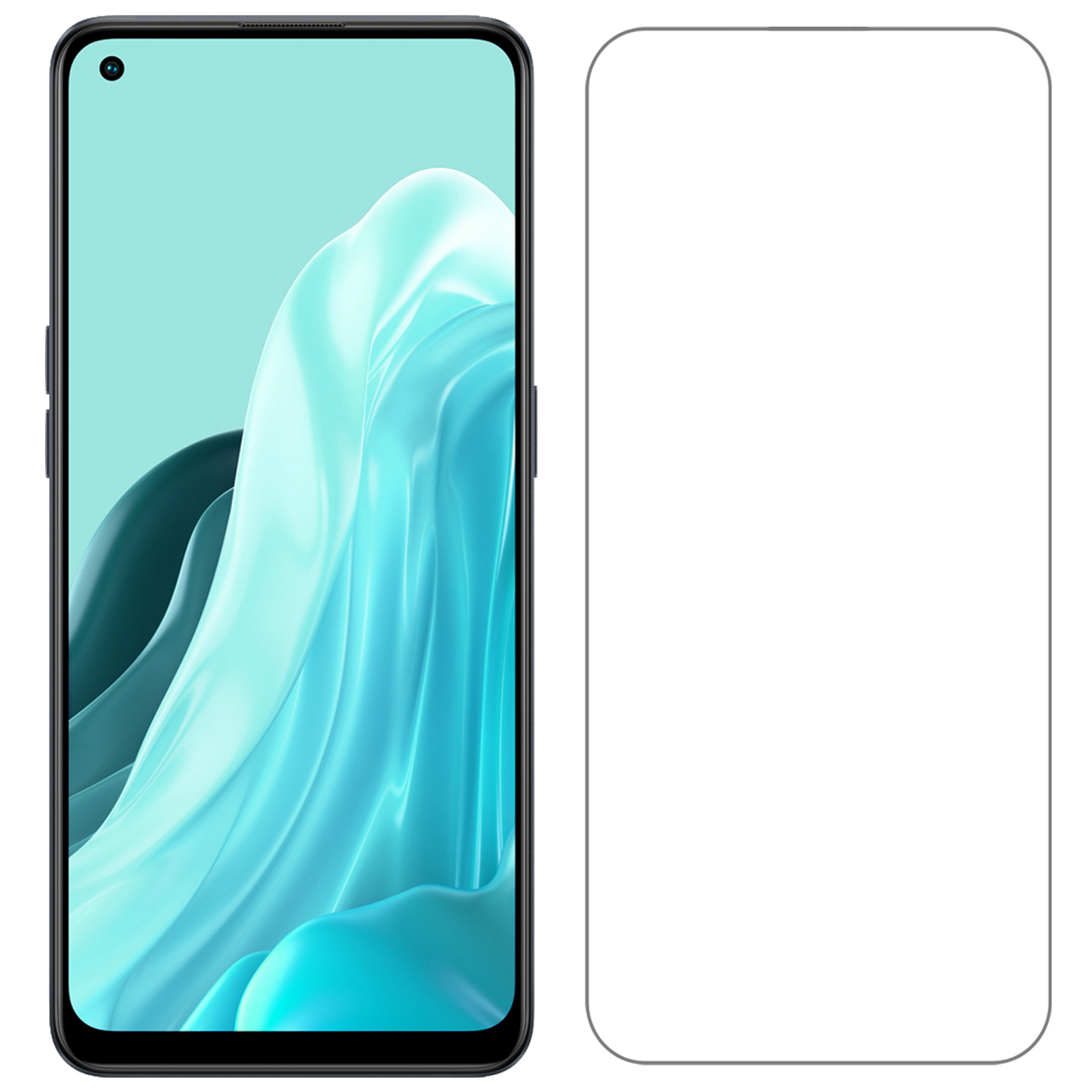 NoXx Oppo Reno7 Hoesje Transparant Cover Shock Proof Case Hoes Met 2x Screenprotector