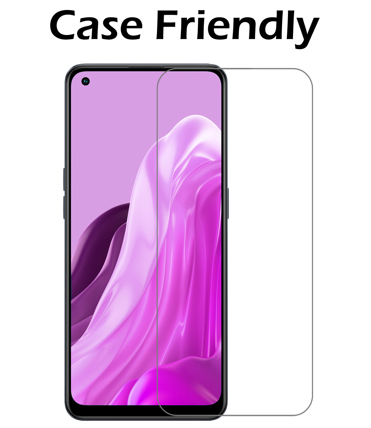 Nomfy Hoesje Geschikt voor OPPO Reno 7 Hoesje Shock Proof Cover Case Shockproof Met 2x Screenprotector - Hoes Geschikt voor OPPO Reno 7 Hoes Siliconen Back Case - Transparant