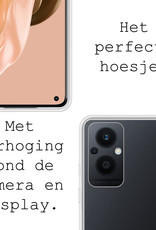 BASEY. Hoes Geschikt voor OPPO Reno 8 Lite Hoesje Siliconen Back Cover Case - Hoesje Geschikt voor OPPO Reno 8 Lite Hoes Cover Hoesje - Transparant