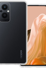 BASEY. Hoes Geschikt voor OPPO Reno 8 Lite Hoesje Siliconen Back Cover Case - Hoesje Geschikt voor OPPO Reno 8 Lite Hoes Cover Hoesje - Transparant