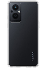 BASEY. Hoes Geschikt voor OPPO Reno 8 Lite Hoesje Siliconen Back Cover Case - Hoesje Geschikt voor OPPO Reno 8 Lite Hoes Cover Hoesje - Transparant - 2 Stuks