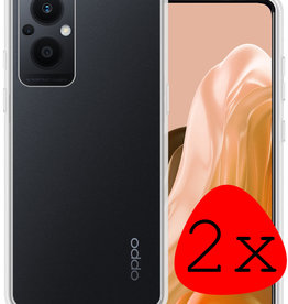 BASEY. BASEY. Oppo Reno8 Lite Hoesje Siliconen - Transparant - 2 PACK