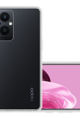 NoXx Hoes Geschikt voor OPPO Reno 8 Lite Hoesje Cover Siliconen Back Case Hoes - Transparant