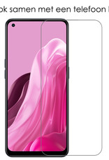 NoXx Hoes Geschikt voor OPPO Reno 8 Lite Hoesje Siliconen Cover Shock Proof Back Case Shockproof Hoes Met Screenprotector - Transparant