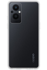 BASEY. Hoes Geschikt voor OPPO Reno 8 Lite Hoesje Siliconen Back Cover Case Met Screenprotector - Hoesje Geschikt voor OPPO Reno 8 Lite Hoes Cover Hoesje - Transparant