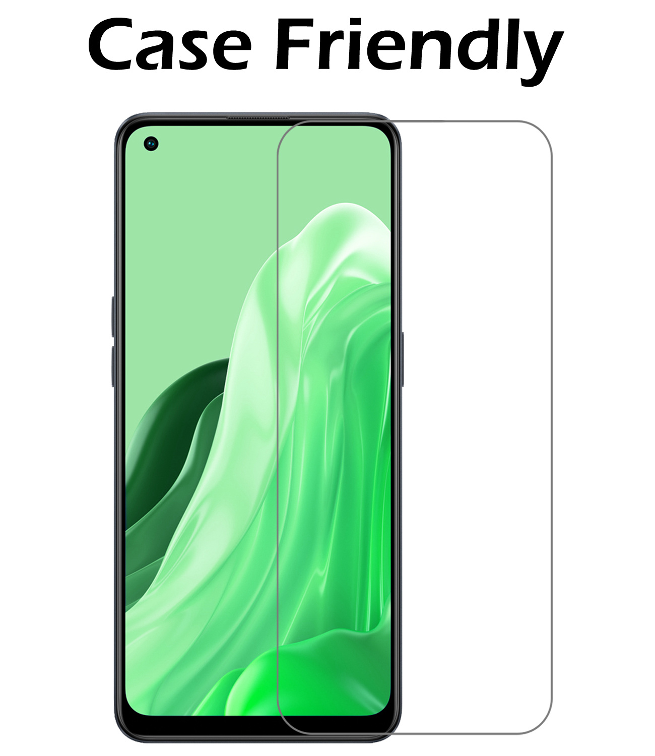 Nomfy Hoesje Geschikt voor OPPO Reno 8 Lite Hoesje Shock Proof Cover Case Shockproof Met 2x Screenprotector - Hoes Geschikt voor OPPO Reno 8 Lite Hoes Siliconen Back Case - Transparant