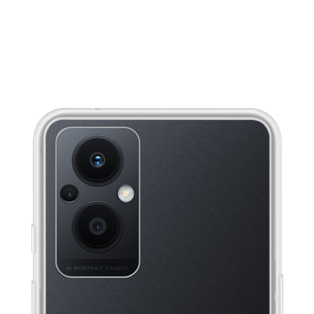 NoXx Hoes Geschikt voor OPPO Reno 8 Lite Hoesje Cover Siliconen Back Case Hoes Met Screenprotector - Transparant