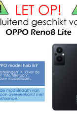 NoXx Hoes Geschikt voor OPPO Reno 8 Lite Hoesje Cover Siliconen Back Case Hoes Met 2x Screenprotector - Transparant