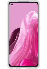 NoXx Hoes Geschikt voor OPPO Reno 8 Lite Hoesje Cover Siliconen Back Case Hoes Met 2x Screenprotector - Transparant