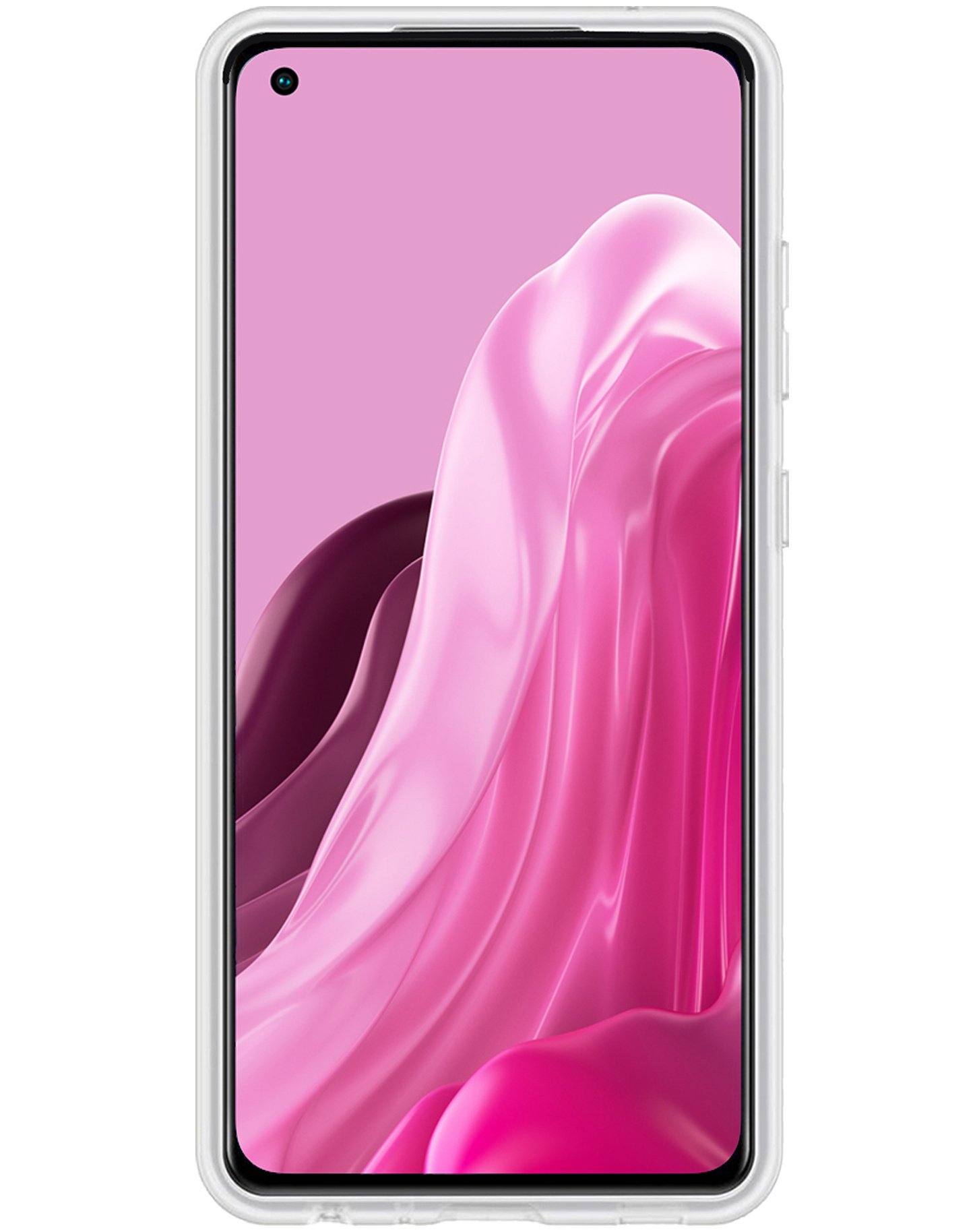 NoXx Hoes Geschikt voor OPPO Reno 8 Lite Hoesje Cover Siliconen Back Case Hoes Met 2x Screenprotector - Transparant