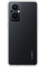 NoXx Hoes Geschikt voor OPPO Reno 8 Lite Hoesje Cover Siliconen Back Case Hoes Met 2x Screenprotector - Transparant