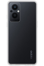 Oppo Reno8 Lite Hoesje Back Cover Siliconen Case Hoes Met 2x Screenprotector - Transparant