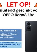 Oppo Reno8 Lite Hoesje Siliconen Case Back Cover Met Screenprotector - Oppo Reno8 Lite Hoes Cover Silicone - Transparant