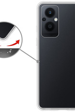 Nomfy Hoesje Geschikt voor OPPO Reno 8 Lite Hoesje Siliconen Cover Case Met Screenprotector - Hoes Geschikt voor OPPO Reno 8 Lite Hoes Back Case - Transparant