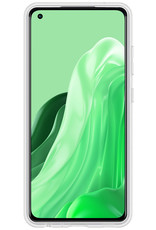 Nomfy Hoesje Geschikt voor OPPO Reno 8 Lite Hoesje Siliconen Cover Case Met Screenprotector - Hoes Geschikt voor OPPO Reno 8 Lite Hoes Back Case - Transparant