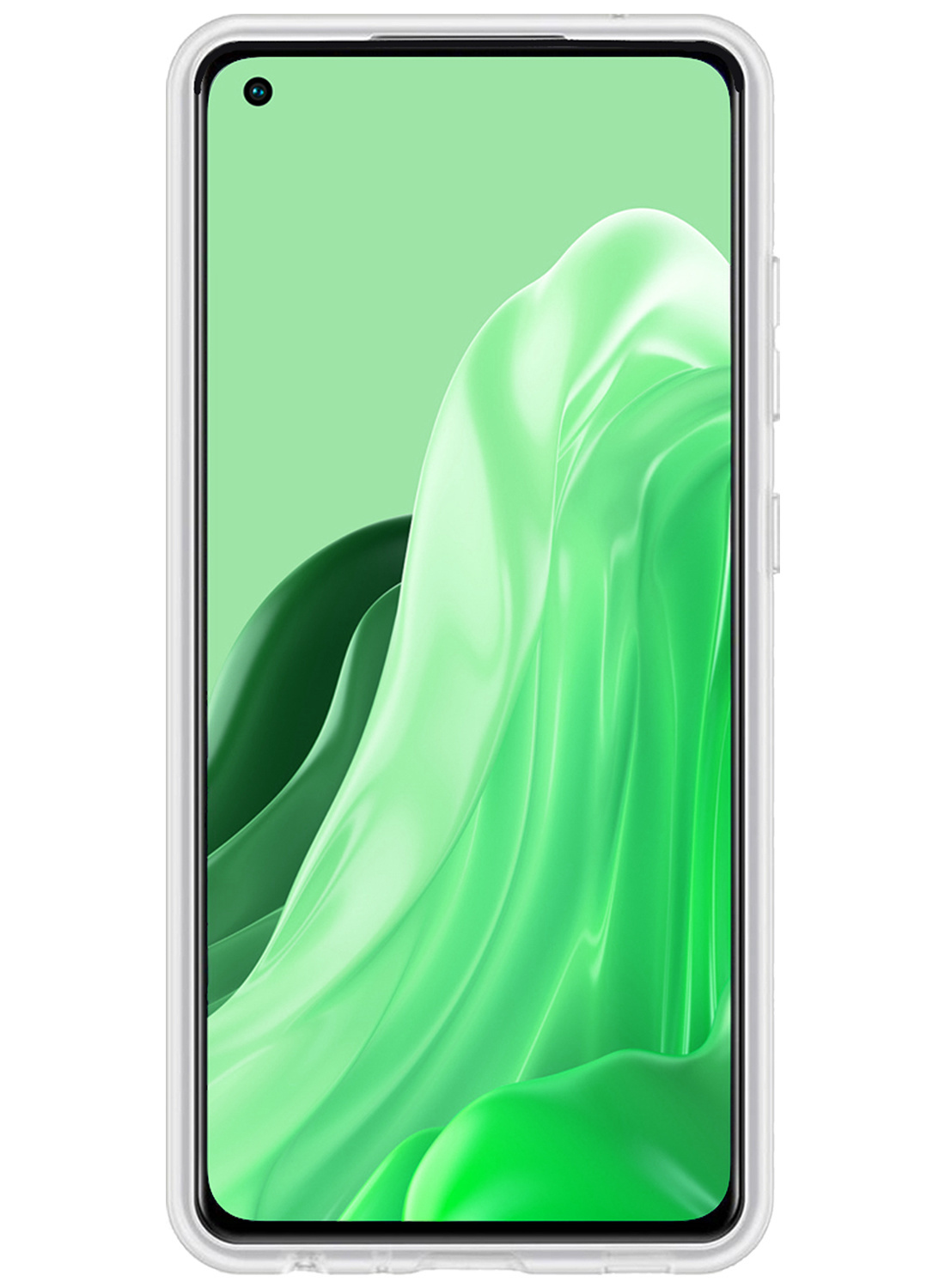 Nomfy Hoesje Geschikt voor OPPO Reno 8 Lite Hoesje Siliconen Cover Case Met Screenprotector - Hoes Geschikt voor OPPO Reno 8 Lite Hoes Back Case - Transparant