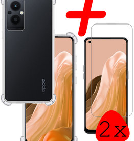 BASEY. BASEY. Oppo Reno8 Lite Hoesje Shockproof Met 2x Screenprotector
