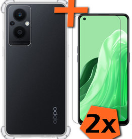 Nomfy Nomfy Oppo Reno8 Lite Hoesje Shockproof Met 2x Screenprotector