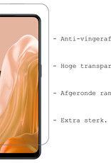 BASEY. Hoes Geschikt voor OPPO Reno 8 Lite Hoesje Siliconen Back Cover Case Met Screenprotector - Hoesje Geschikt voor OPPO Reno 8 Lite Hoes Cover Hoesje - Transparant