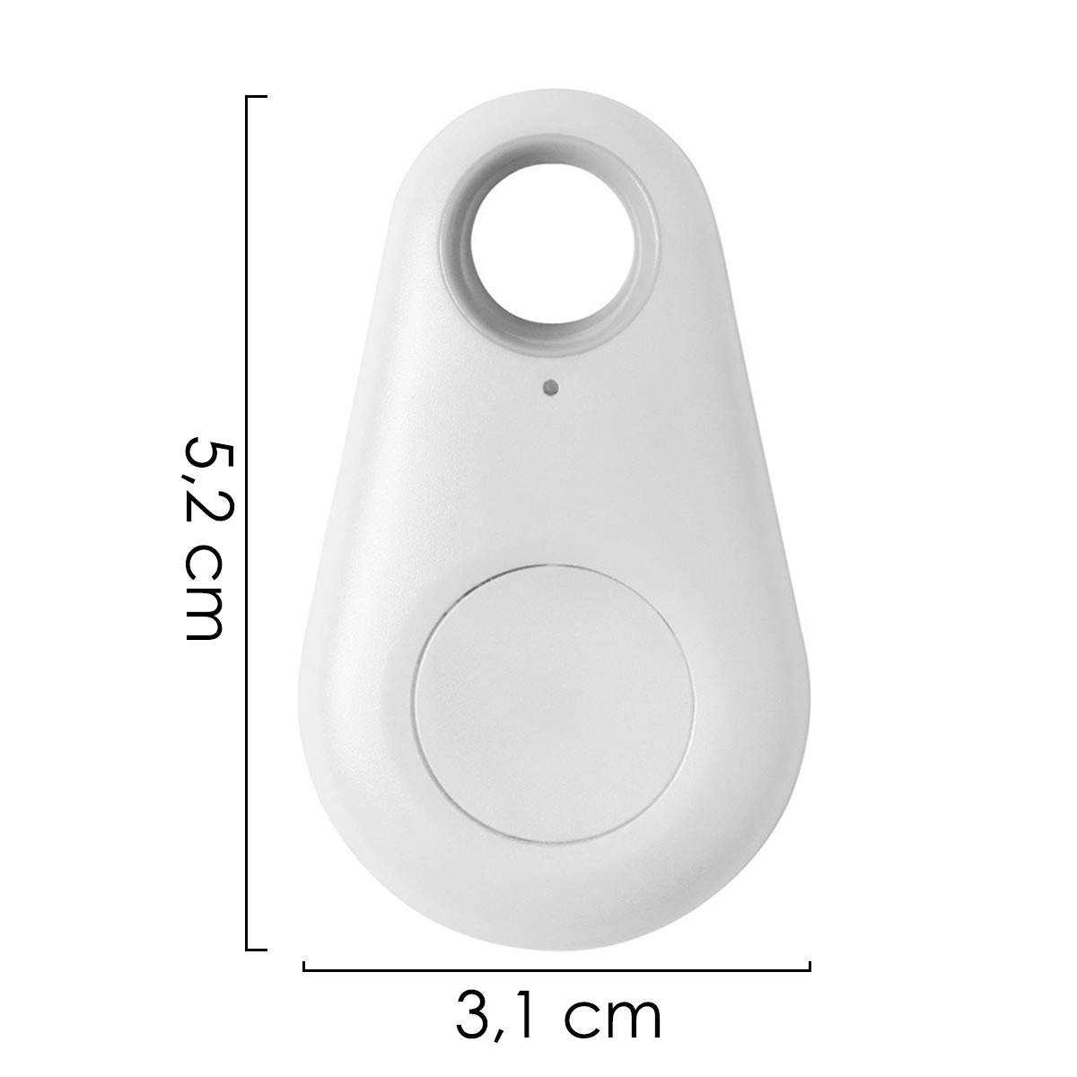 Nomfy Keyfinder Sleutelhanger Bluetooth Sleutelvinder Tracer Keyfinder Wit