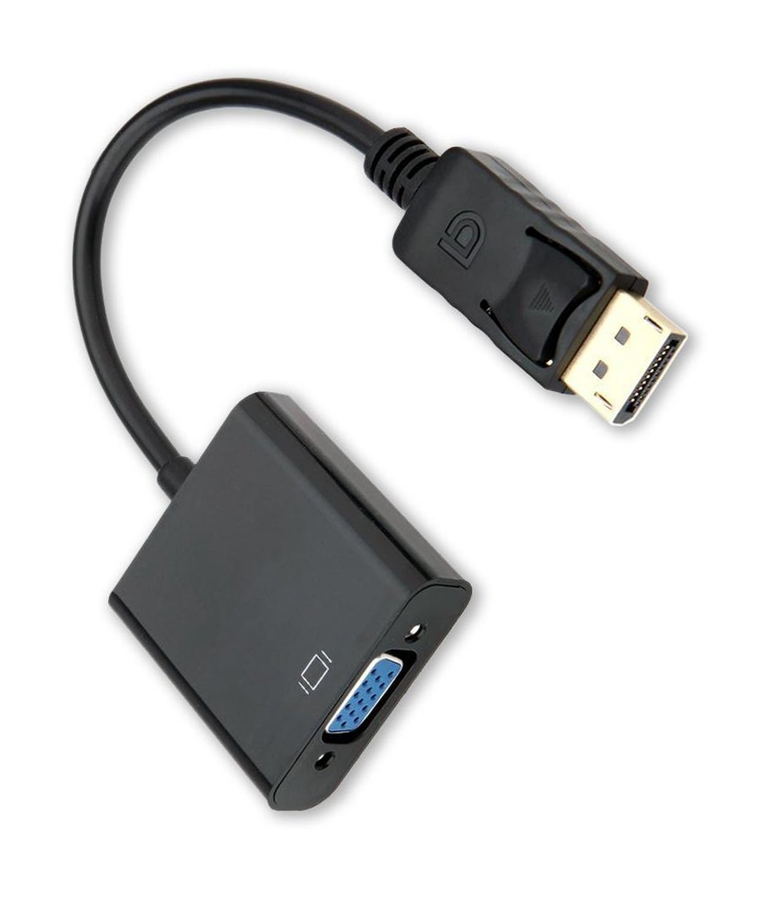 BASEY. Displayport Naar VGA Kabel Display Kabel Naar VGA 1080p - Zwart