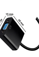 BASEY. Displayport Naar VGA Kabel Display Kabel Naar VGA 1080p - Zwart