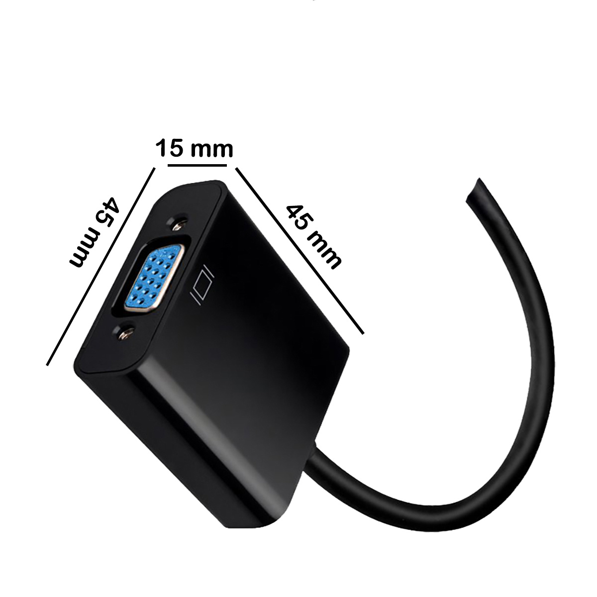 BASEY. Displayport Naar VGA Kabel Display Kabel Naar VGA 1080p - Zwart