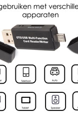 NoXx SD Kaartlezer USB Type OTG Micro SD Card Reader USB OTG 4-in-1 - Geschikt voor Telefoon, PC en Tablet