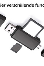 Nomfy Micro SD Kaartlezer USB SD Kaarlezer USB SD Card Reader USB OTG 4-in-1