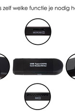 NoXx SD Kaartlezer USB Type C / OTG Micro SD Card 5-in-1 Reader USB - Geschikt voor Telefoon, PC en Tablet