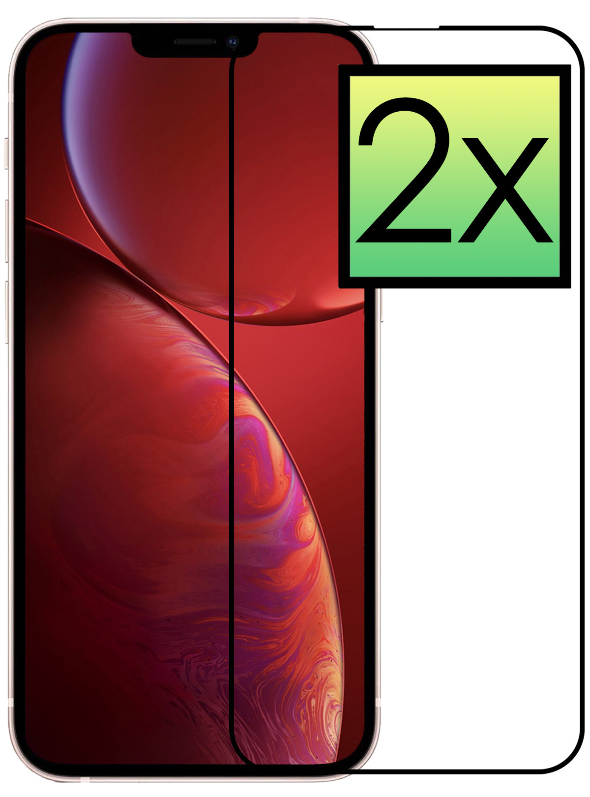 NoXx Screenprotector Geschikt voor iPhone 14 Pro Screenprotector Tempered Glass Gehard Glas Full Cover - 2x