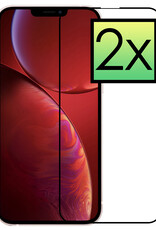 NoXx Screenprotector Geschikt voor iPhone 14 Pro Max Screenprotector Tempered Glass Gehard Glas Full Cover - 2x