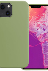 Hoes Geschikt voor iPhone 14 Hoesje Siliconen Back Cover Case - Hoesje Geschikt voor iPhone 14 Hoes Cover Hoesje - Groen