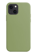 BASEY. Hoes Geschikt voor iPhone 14 Hoesje Siliconen Back Cover Case - Hoesje Geschikt voor iPhone 14 Hoes Cover Hoesje - Groen