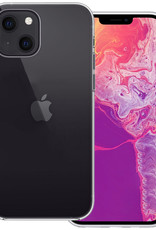 Hoes Geschikt voor iPhone 14 Hoesje Siliconen Back Cover Case - Hoesje Geschikt voor iPhone 14 Hoes Cover Hoesje - Transparant