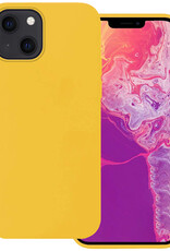 BASEY. Hoes Geschikt voor iPhone 14 Plus Hoesje Siliconen Back Cover Case - Hoesje Geschikt voor iPhone 14 Plus Hoes Cover Hoesje - Geel