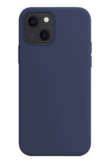 BASEY. Hoes Geschikt voor iPhone 14 Hoesje Siliconen Back Cover Case - Hoesje Geschikt voor iPhone 14 Hoes Cover Hoesje - Donkerblauw - 2 Stuks