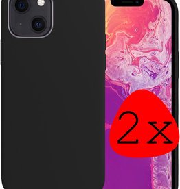 BASEY. BASEY. iPhone 14 Hoesje Siliconen - Zwart - 2 PACK