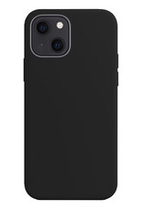 Hoes Geschikt voor iPhone 14 Hoesje Siliconen Back Cover Case - Hoesje Geschikt voor iPhone 14 Hoes Cover Hoesje - Zwart - 2 Stuks
