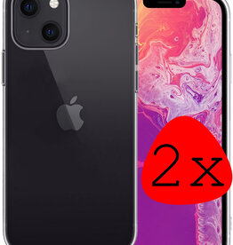 BASEY. iPhone 14 Plus Hoesje Siliconen - Transparant - 2 PACK