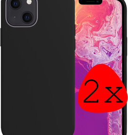 BASEY. BASEY. iPhone 14 Plus Hoesje Siliconen - Zwart - 2 PACK