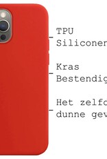 BASEY. Hoes Geschikt voor iPhone 14 Pro Max Hoesje Siliconen Back Cover Case - Hoesje Geschikt voor iPhone 14 Pro Max Hoes Cover Hoesje - Rood - 2 Stuks