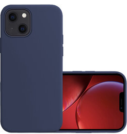 NoXx iPhone 14 Hoesje Siliconen - Donkerblauw