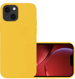 NoXx iPhone 14 Hoesje Siliconen - Geel