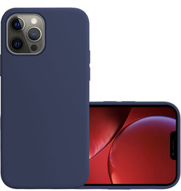 NoXx iPhone 14 Pro Hoesje Siliconen - Donkerblauw