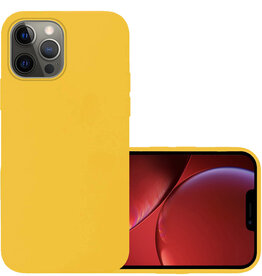 NoXx iPhone 14 Pro Hoesje Siliconen - Geel