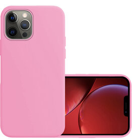 NoXx NoXx iPhone 14 Pro Hoesje Siliconen - Lichtroze