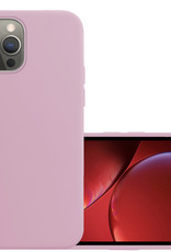 NoXx Hoes Geschikt voor iPhone 14 Pro Hoesje Cover Siliconen Back Case Hoes - Lila