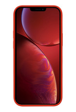 NoXx Hoes Geschikt voor iPhone 14 Pro Hoesje Cover Siliconen Back Case Hoes - Rood